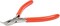 The Beadsmith Platinum Series German Bent Chain Nose Pliers, with polished steel head, red PVC comfort grip handle and double-leaf spring, tool for jewelry making